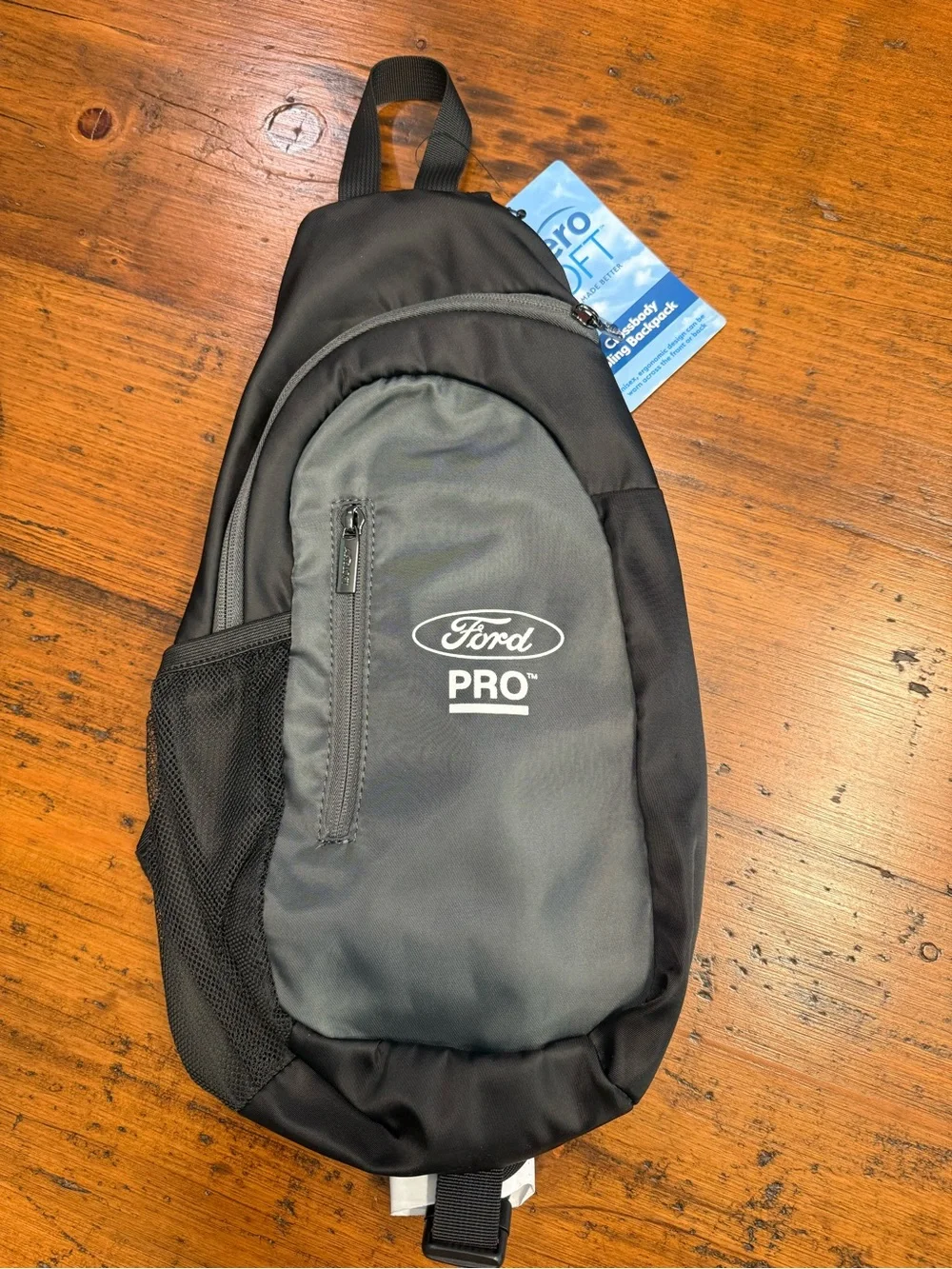 AeroLOFT Black Crossbody Sling Backpack with Ford PRO Logo Unisex
